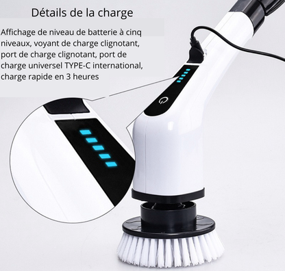 Brosse Nettoyante Électrique 7-en-1 : Votre Allié Propreté Ultime
