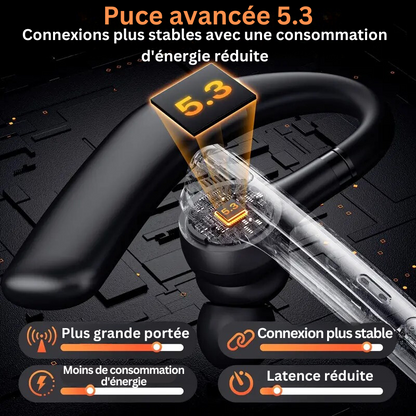 Oreillette Bluetooth Professionnelle HD avec Micro